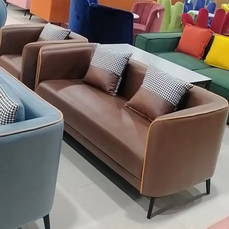 Home Use High End Luxury 3 Seater Velvet Pink Leather Living Room Sofas