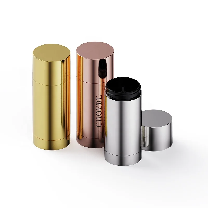 Aluminum Deodorant tube bottom fill mini size eco-friendly portable container 30ml deodorant packaging with silver  tubes
