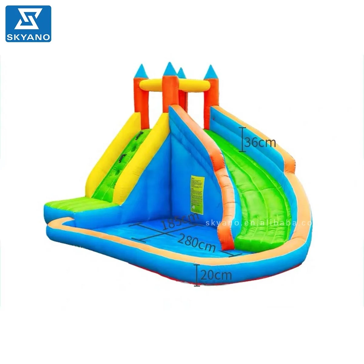 Inflatable Small Water slide castle with pool for child