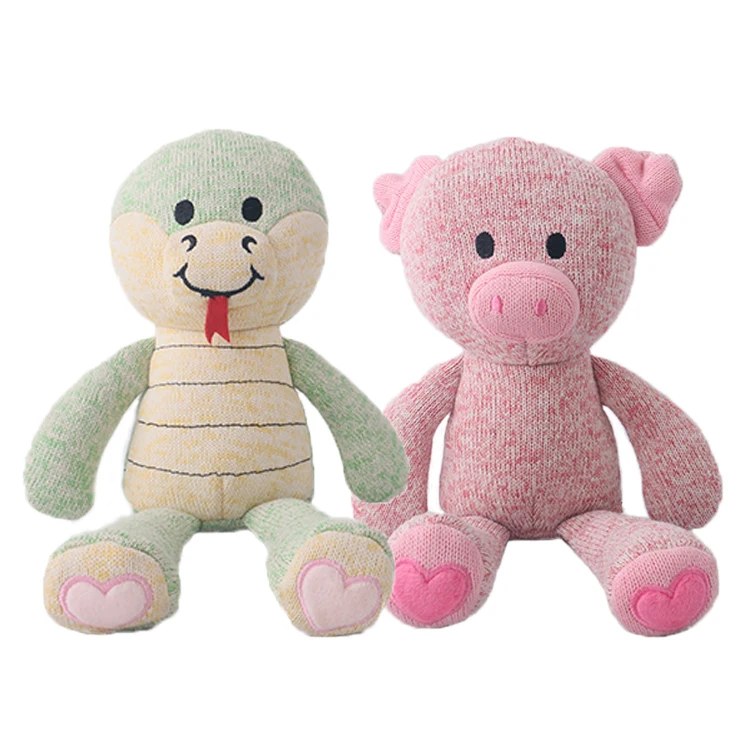 D KING Stuffed Animal Toys Plush Custom Knitted Snake Plush Toy