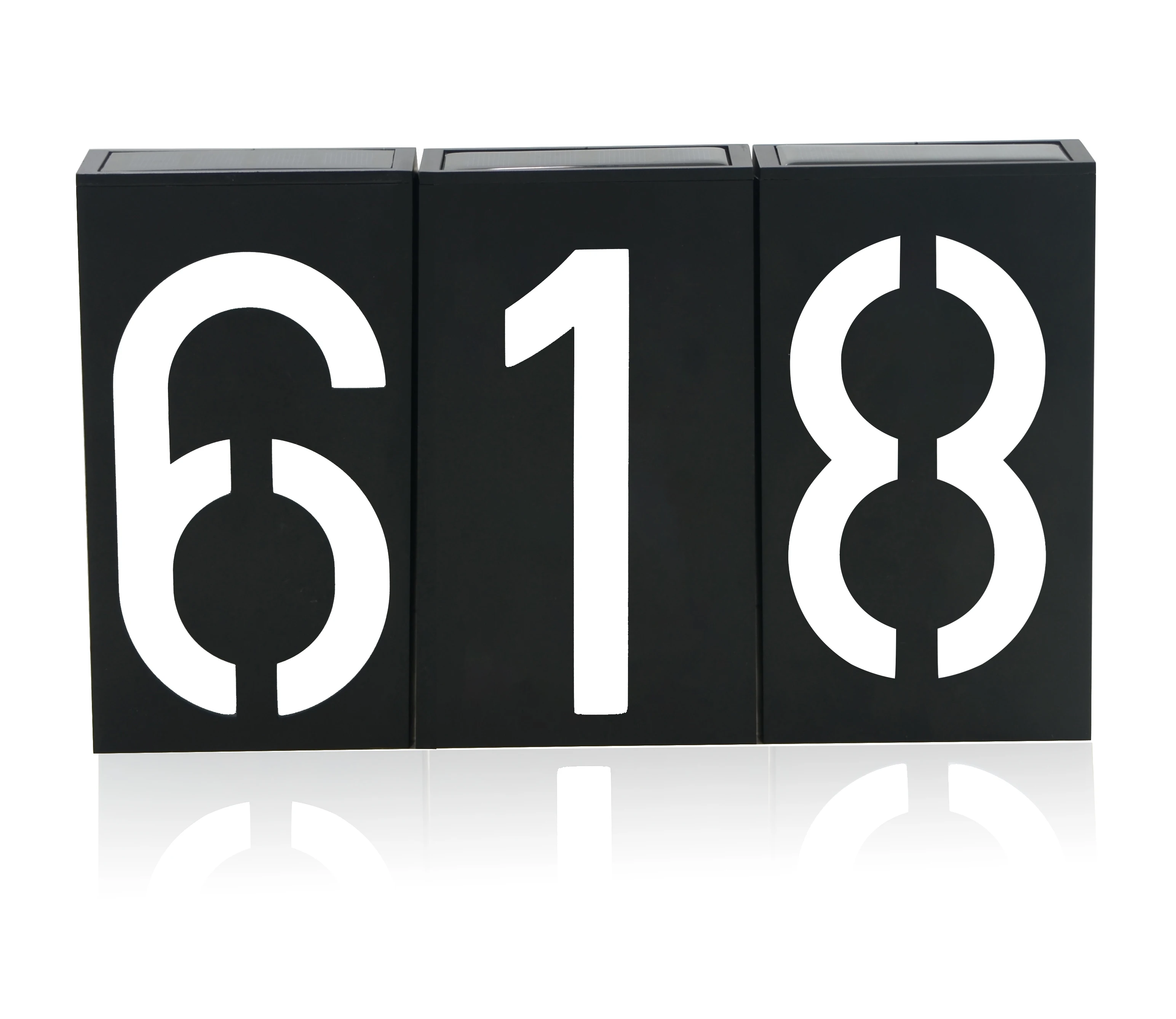 Factory supply led number lights solar energy doorplate lights door decoration lights