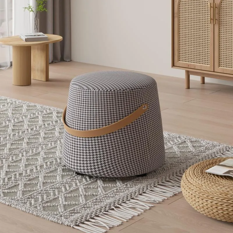 Modern Leather Stool for Living Room Bedroom Outdoor School  Babies and Kids Stools & Ottomans with handle