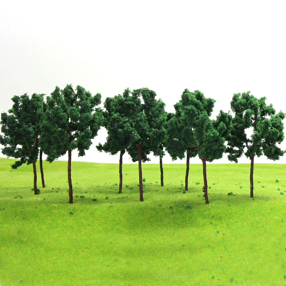 D9048 Model Railway Train Diorama 9cm N HO Scale Mini Scenery Model Tree Artificial