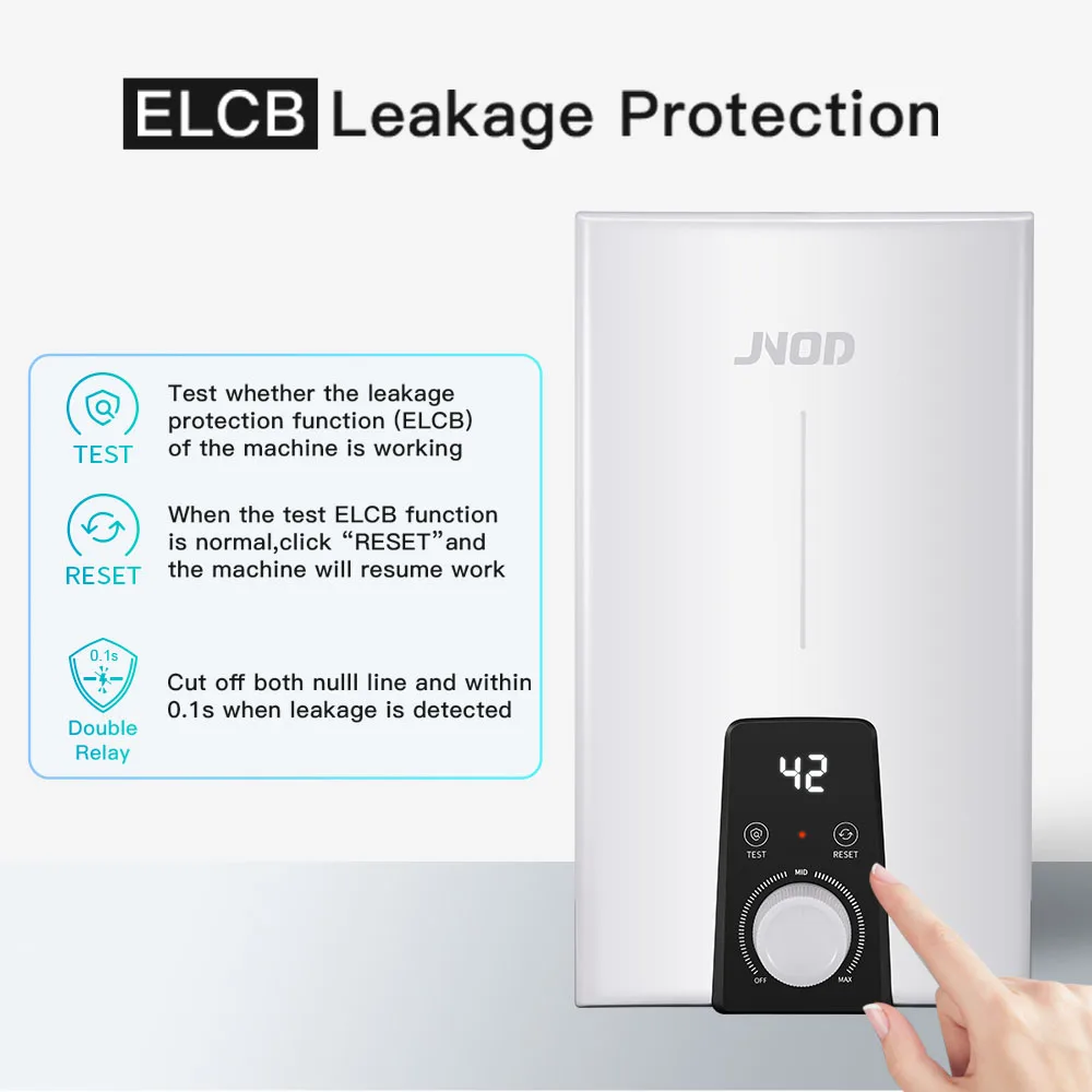 3.5kW 4.5kW 5.5kW ELCB Thermostatic calentador de agua Hot Water Geyser Tankless Instant Electric Water Heater