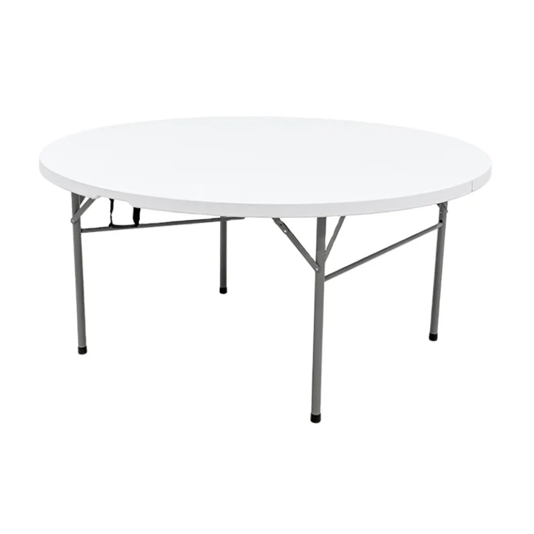 Wholesale commercial 6 FT Banquet Plastic Folding Table Round Used For Outdoor Wedding