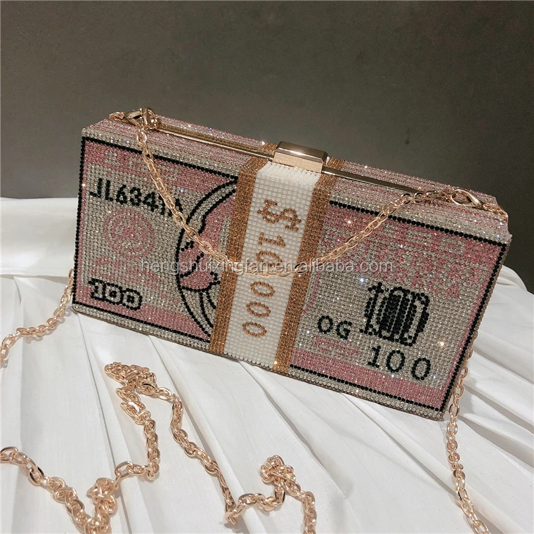 
2021 Fashion luxury dollar purses USD purses dollar bag 