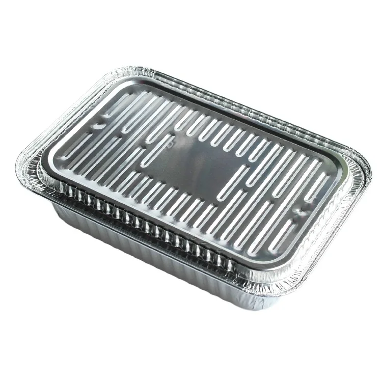 Disposable Tin Foil Dishes Kitchen Barbecue Food Packaging Aluminium Foil Containers Tray