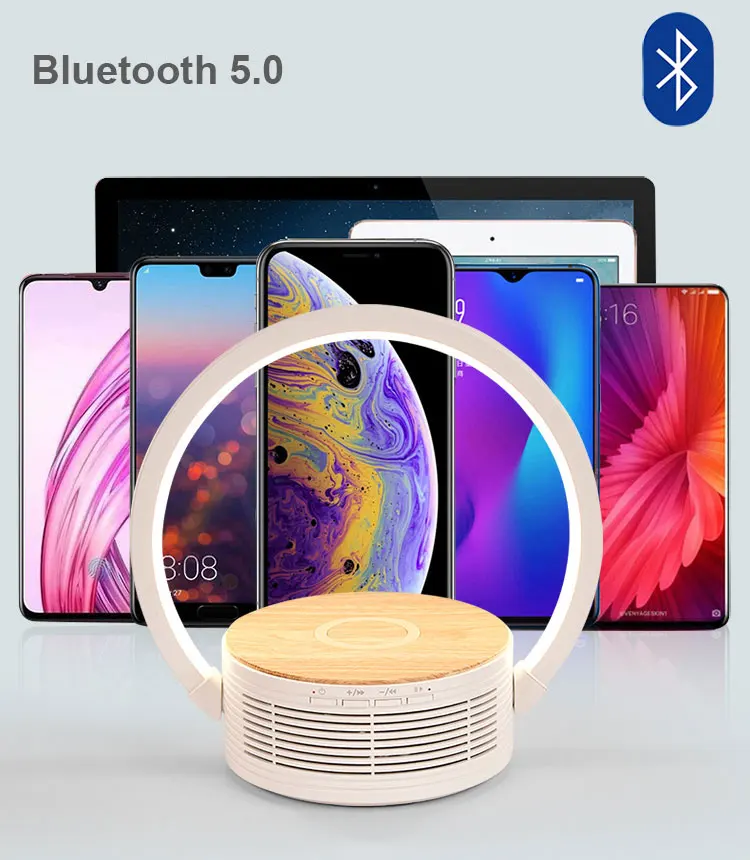 Многофункциональный 3 в 1 беспроводной Bluetooth-динамик светодиодный ночник с зарядкой