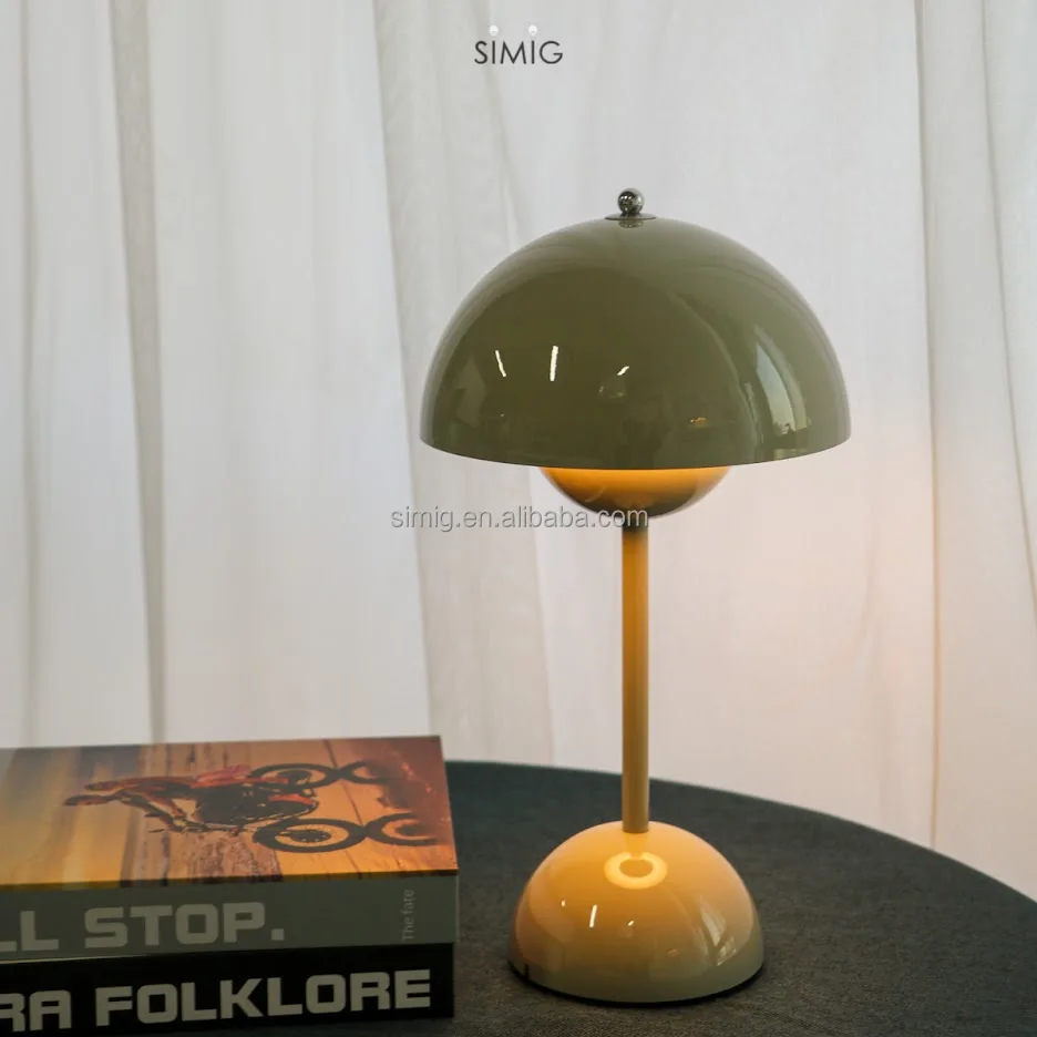 Перезаряжаемая светодиодная металлическая настольная лампа