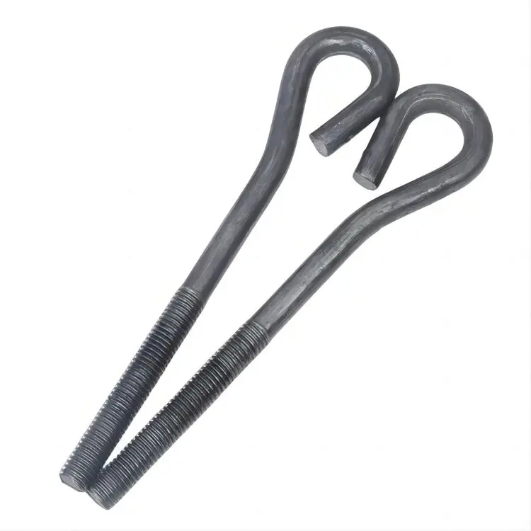 anchor bolt grade4.8 8.8 10.9 12.9 M6 M8 M10 M24 M32 M42 Hot Dip Galvanizing Black oxidation Embedded bolt