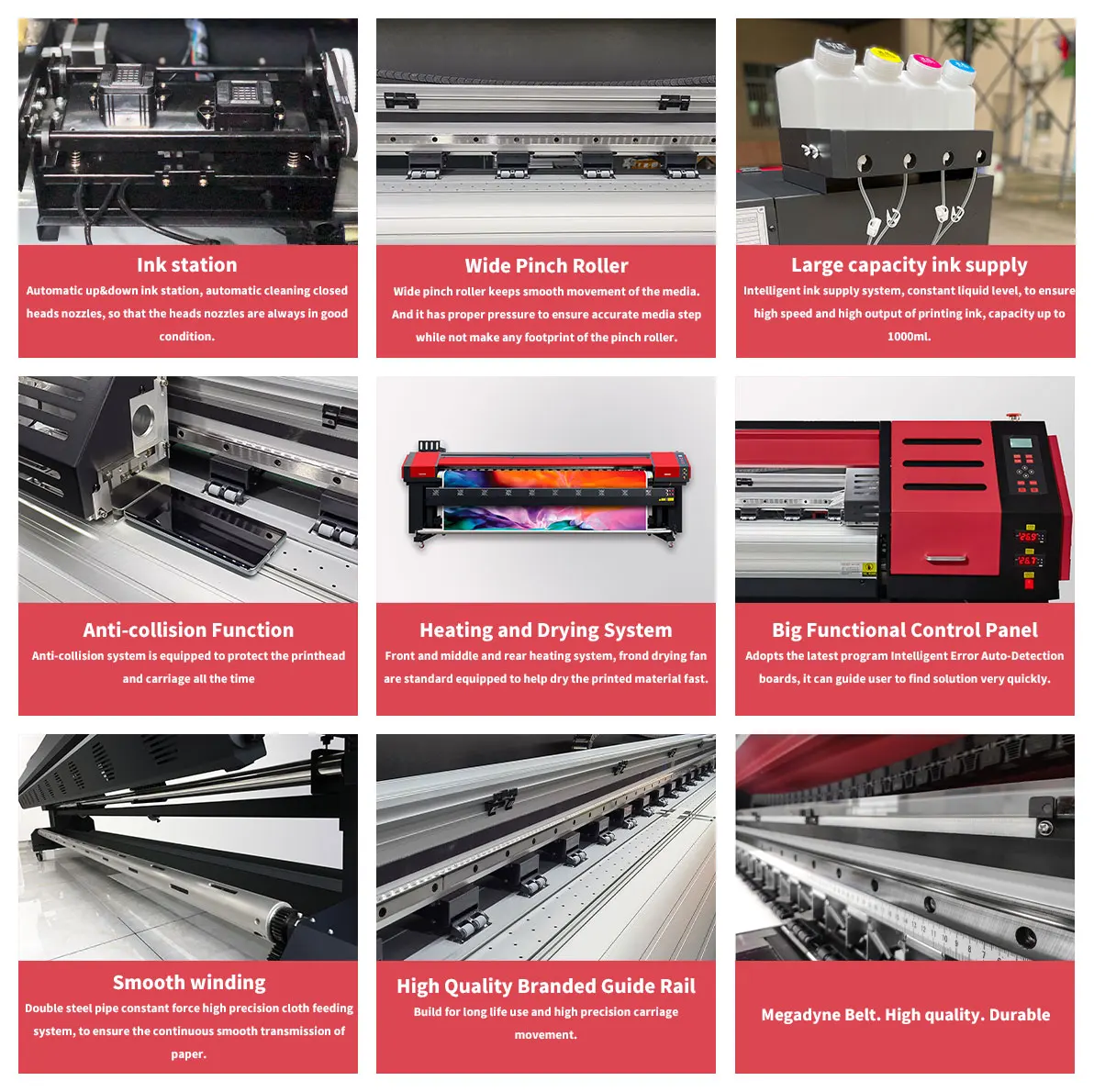 1.6M 1.8M 3.2M Large Format Canvas Banner Poster PVC Transparent Vinyl Sticker Wrapping Paper Sublimation Eco Solvent Printer