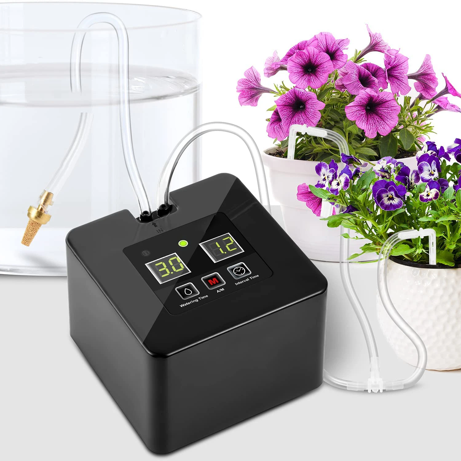 greenhouse programmable automatic micro auto drip Irrigation kit water timer plant self watering system for indoor plants