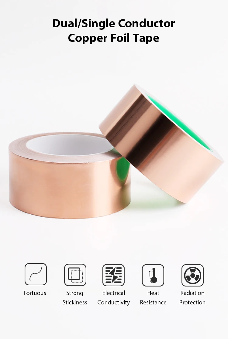 High Quality Top Selling 2 In Copper Foil Tape Cupper Foil Tape Stained Glass Copper Foil Tape