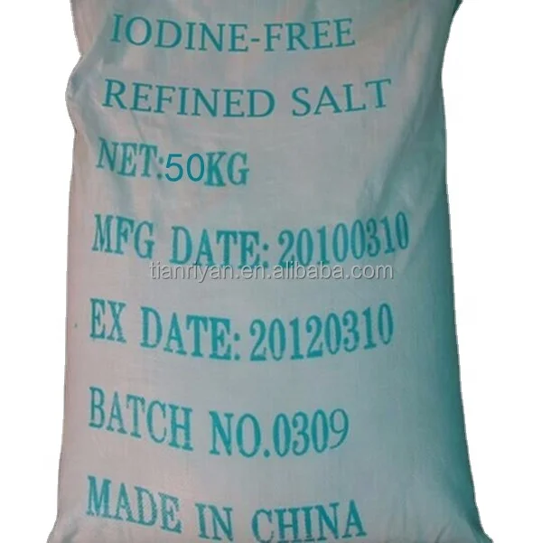 Refined salt  25KG or 50KG/bag  High purity table salt  Iodized sea salt with best price OEM welcome