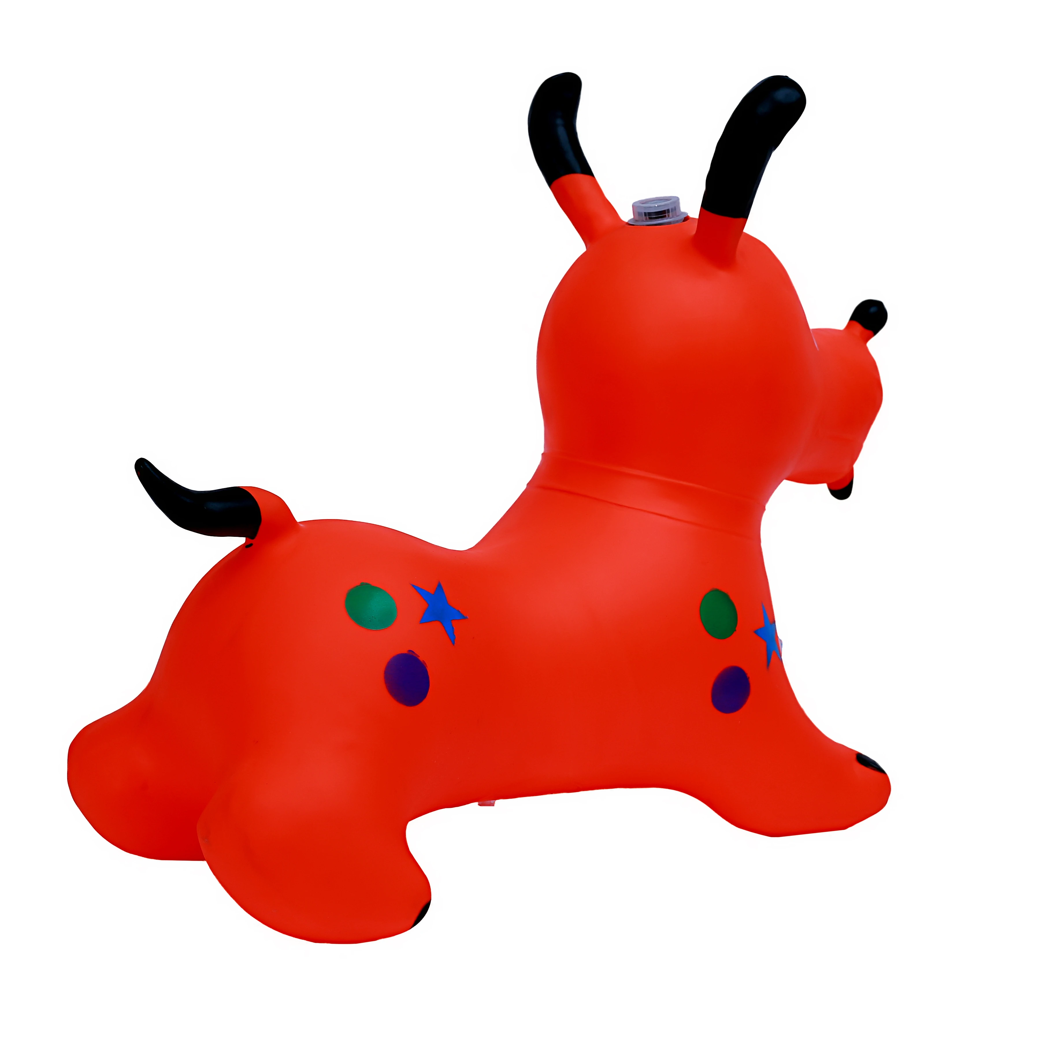 Bouncy Pals Brown Hopping Horse, Toddler goat animal Hopper Toy, Kids Inflatable Ride on Bouncer