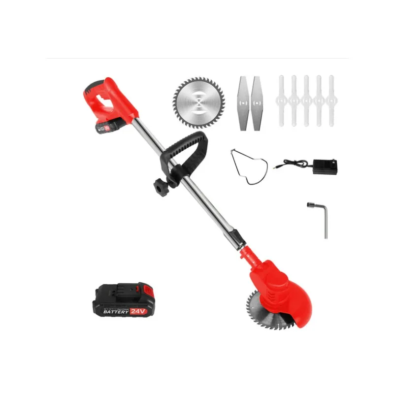 Electric Grass Trimmer Edger Mower 21V Lithium-Ion Cordless Weed Brush Cutter Kit Garden Tools grass trimmer with Replace Blade