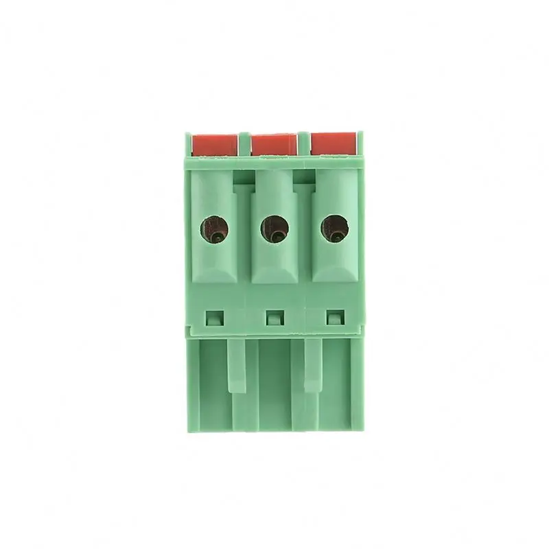 Spring loaded terminal blocks 5.00mm stainless steel wire guard screwless pcb terminal block