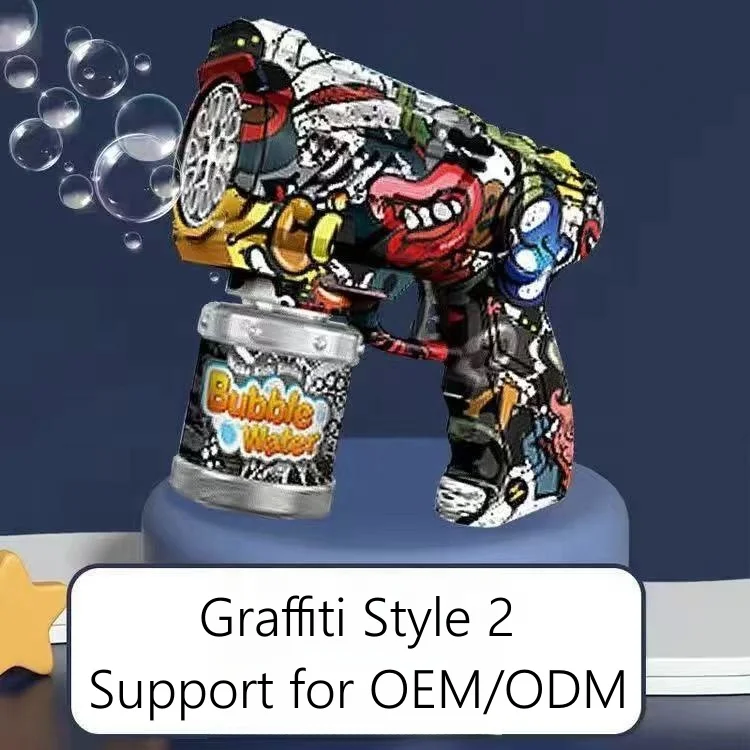 Graffiti Bubble Toys Machine Hot Sale Toy Plastic Electric Bubble 10 Hole Shotgun New for Kids Graffiti Electric Unisex ABS