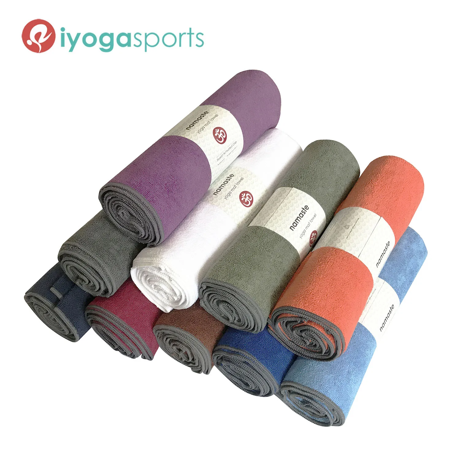 Пользовательский логотип iyogasports горячее полотенце для йоги, дешевое полотенце для фитнеса kulae, супервпитывающее полотенце для коврика для йоги