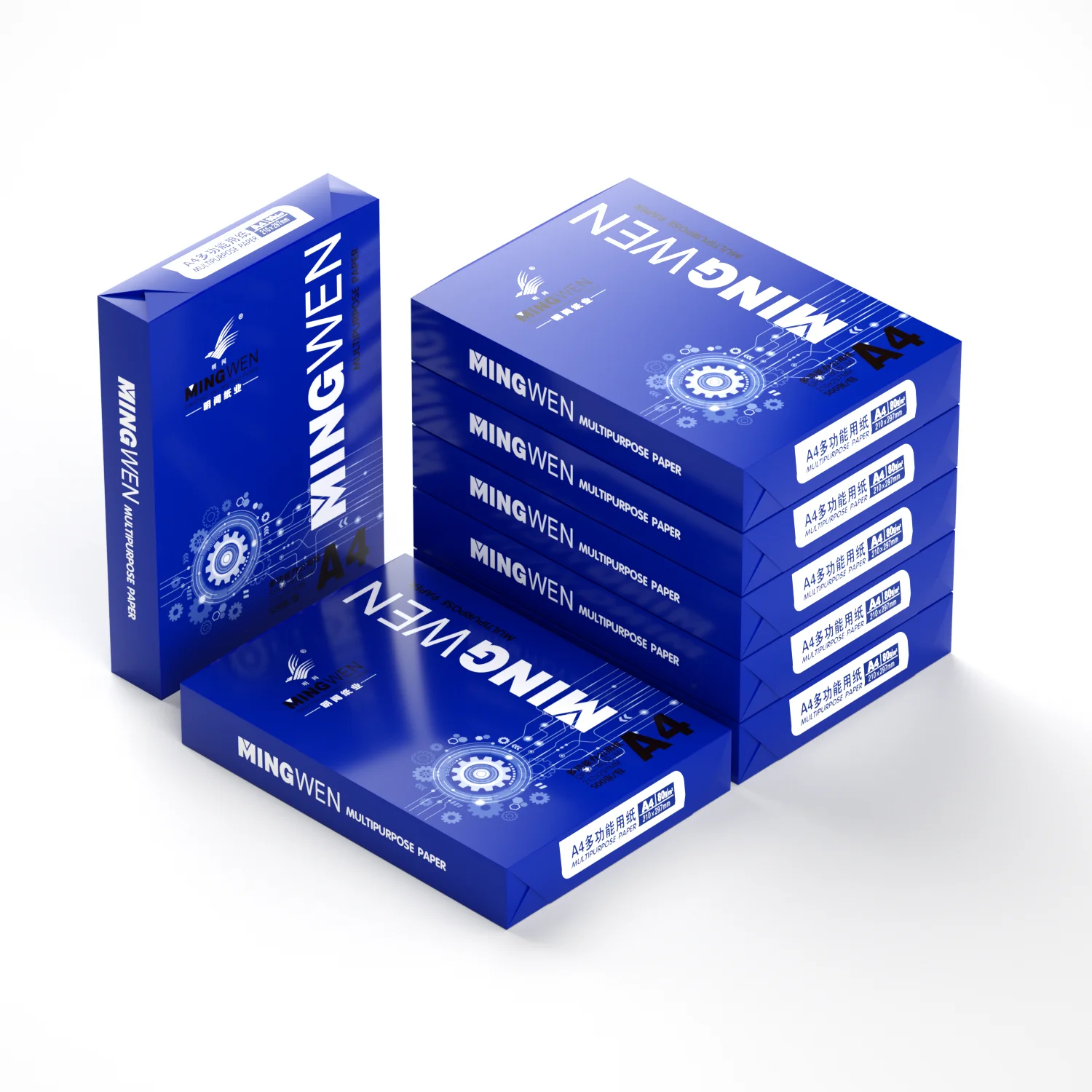 
China Manufacture Selling Wood Pulp A4 Paper Kraft Paper Box Package 80g A4 Paper 