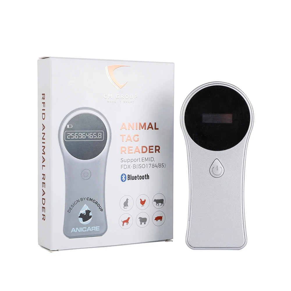 Cmrfid Tk4100 T5577 125 кГц скота для уха свиньи тег читатель Rfid идентификации животных Blu зуб сканер для животных управление