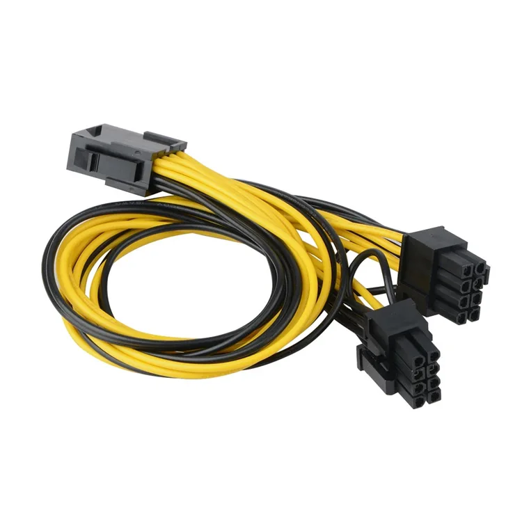 PCI-Express PCI-E 8 Pin to Dual pcie 8 (6+2) Pin VGA Graphic Video Card GPU Adapter Power Supply 20cm dual Splitter cable