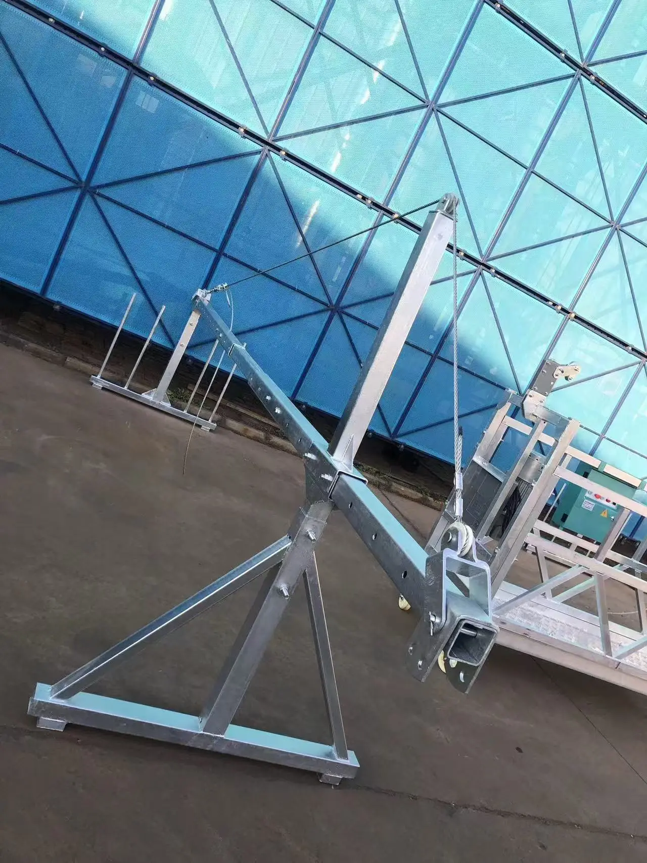Factory Custom low price suspended platform single motor single phase account cradle lift