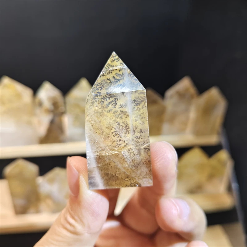 Wholesale Natural Dendritic Quartz Crystal Healing Stone Point Crystal Tower Wand For Sale