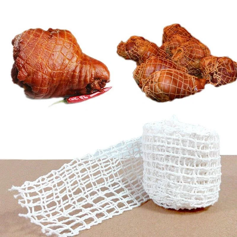 5m 16 Meat Netting Roll Roll Wrapping Net Elastic Smoked Meat Poultry Ham Netting Meat Butcher Twine Net Roll Beef Netting Roll