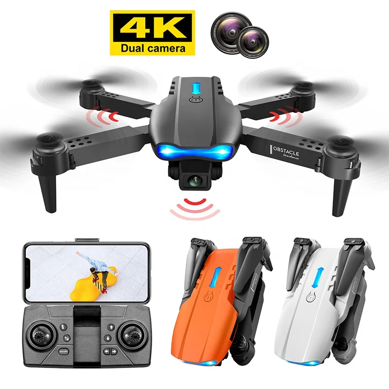 E99 PRO K3 Portable Foldable Mini Drone 4k Daul Camera RC Helicopter Remote Control Toys For Adults Kids Quadcopter Drones