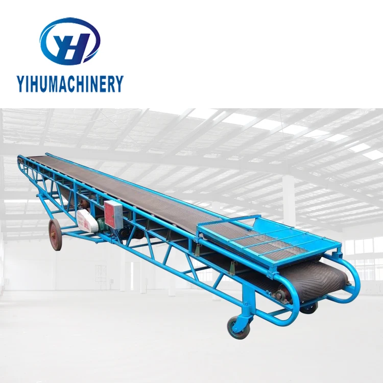 Adjustable Height Flexible Movable Custom Rubber Mobile Belt Conveyor for sale