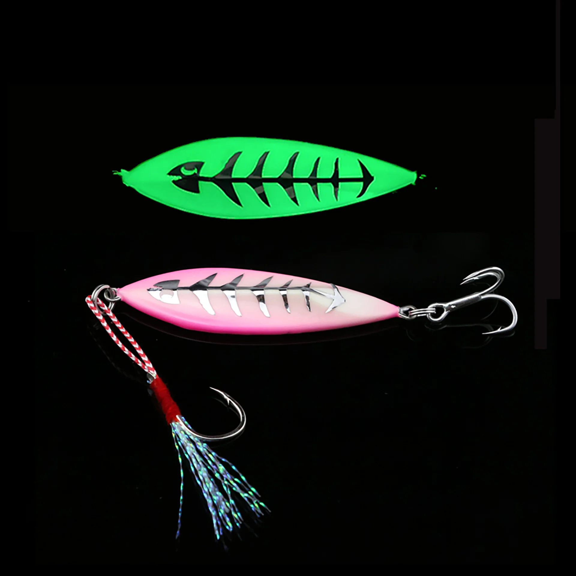  Рыболовные приманки в соленой воде с медленным шагом для троллинга воды светящиеся джиги