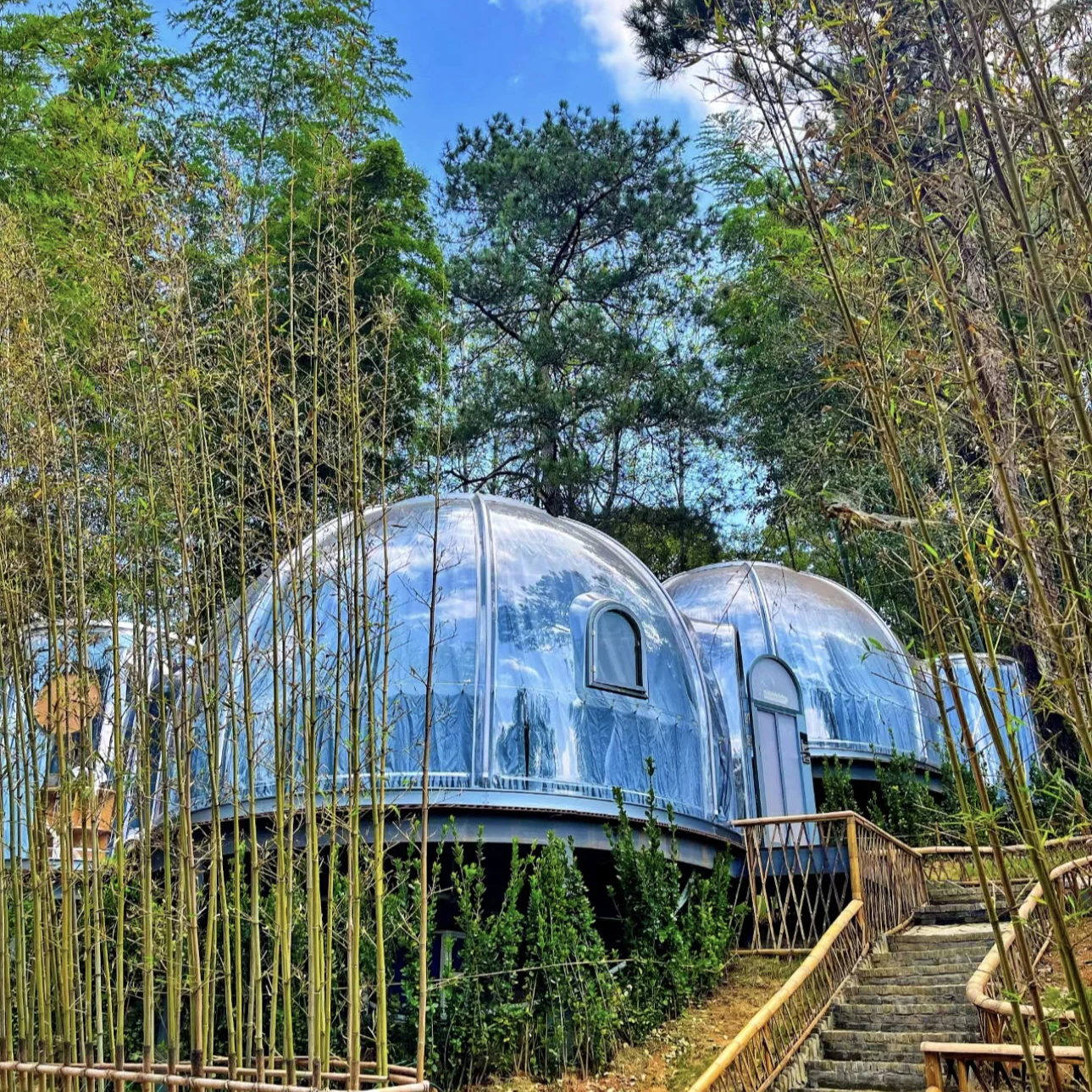 Full House Building Polycarbonate Aluminium Exhibition Tents Garden Igloo Cost Glamping Dome House