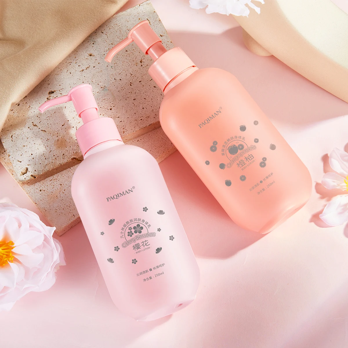 Custom Private Label Organic White Bodi Lotion Remove Spots Body Cream Moisturizing Cherry Blossoms  Whitening Body Lotion