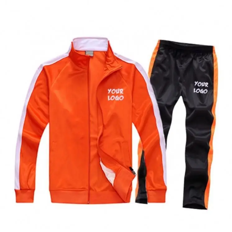 
2021 Running Wear Blank Tracksuit Custom Sports Suit Set Mens Polyester Sweatsuit Team Suit for women with custom design logo 