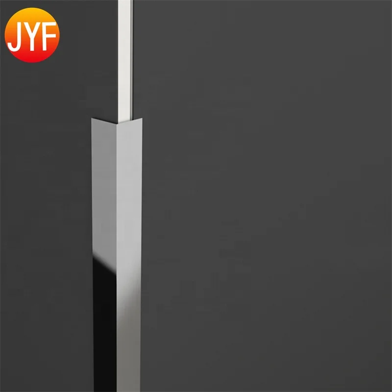 New design Metal Flooring Transition Strips Stainless Steel Trim Brass Metal Square Edge Tile Trim Floor Skirting