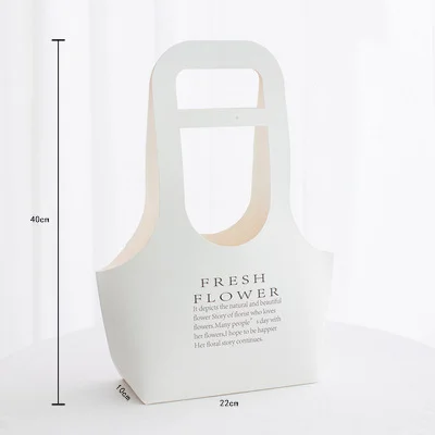 Hot Seller Wholesale Kraft Paper Bag for Flower Trapezoid Flower Packaging Bag Florist Material Flowers Holder