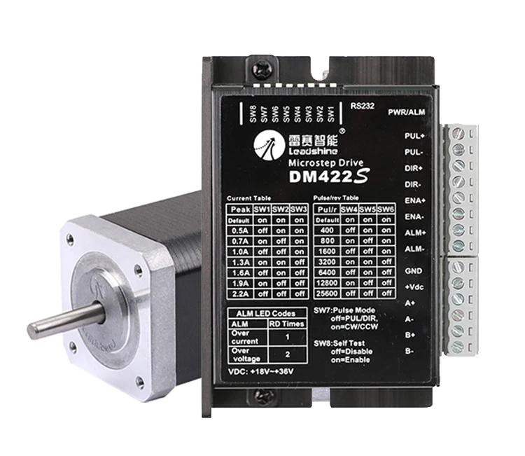 Leadshine 42 Stepper Motor 42CM04-DM422C Kit 0.4N.m 1.5A Pulse type drivefor CNC Milling Machines  Stepper Motor Driver Nema17