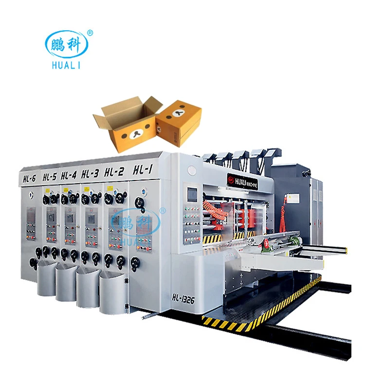 Corrugated carton machine automatic cardboard printing die cutting machinery
