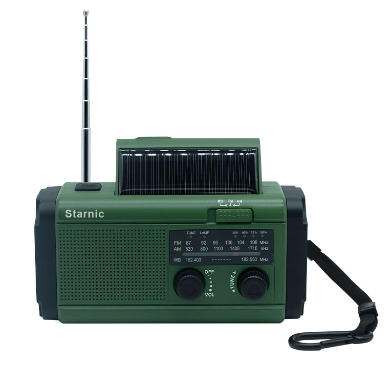 Radio with Power Bank Portable AM FM WB 3 band Radio Weather Solar Powered Emergency Hand Crank Solar Dynamo Radio