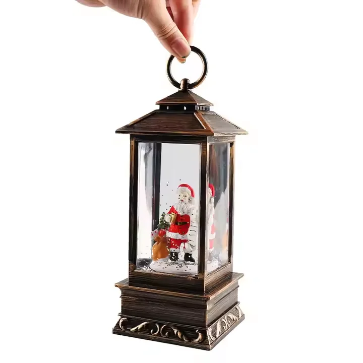 Factory Christmas Luminous Small Wind Lanterns Decorative Christmas Tree Lamp Music Box