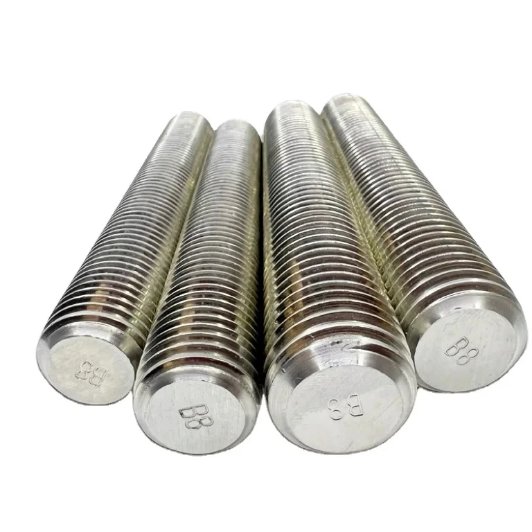 SS316 L ASTM A193 B8 B8m  Stainless Steel Stud Bolt And Nut
