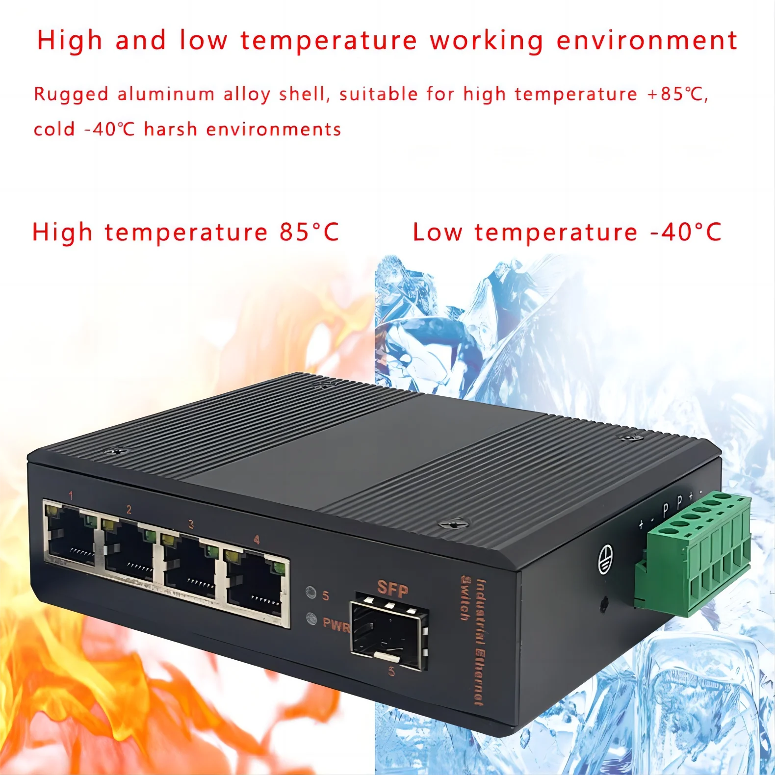 Fiber Optic Switch Industrial 100mbps/Gigabit Ethernet Switch for Security Surveillance Camera gigabit switch with sfp