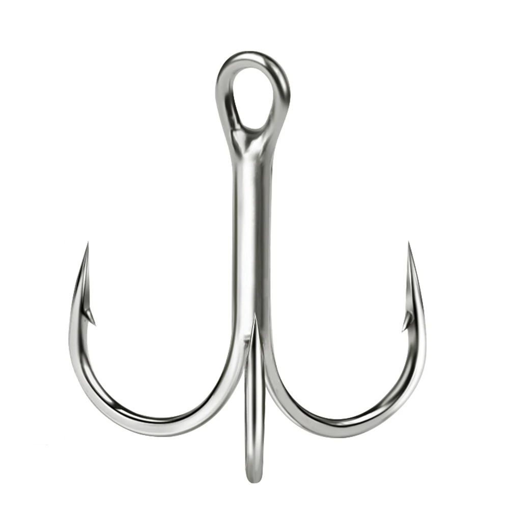 Hight Quality Bright Tin 2X Triple Fishing Hooks High Carbon Fish hooks Fishing Hook
