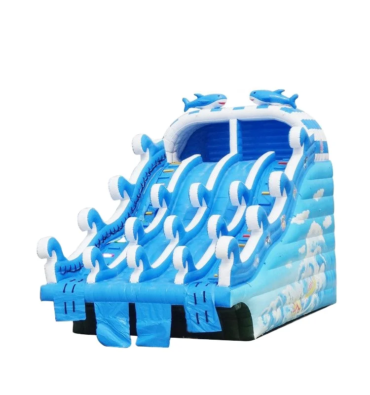 PVC 11.5x6.5x9M big inflatable water slides for pool