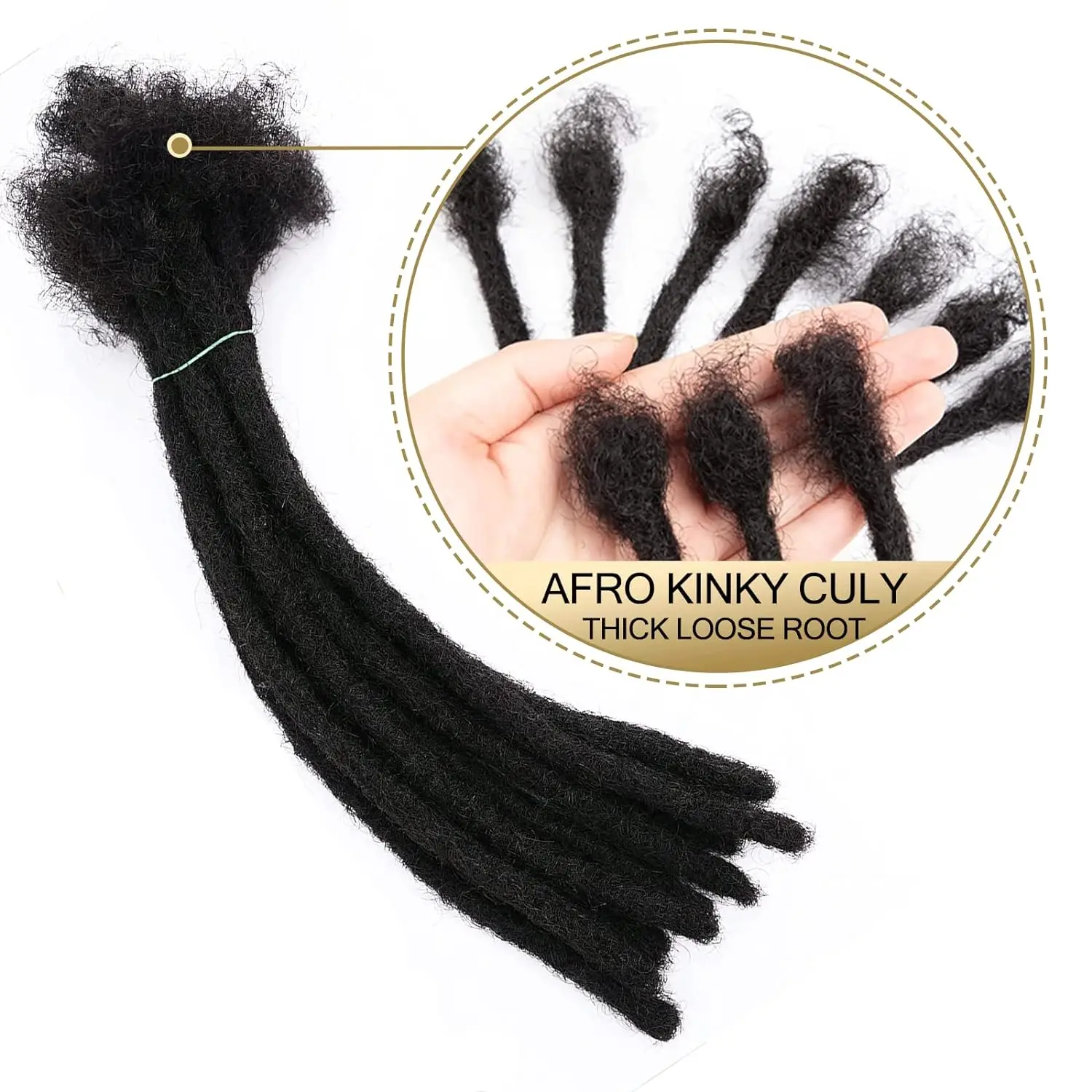 Human Dreadlocks Hair Extensions Handmade Soft Faux Locs Crochet Braid For African Men Women And Kids Heymidea