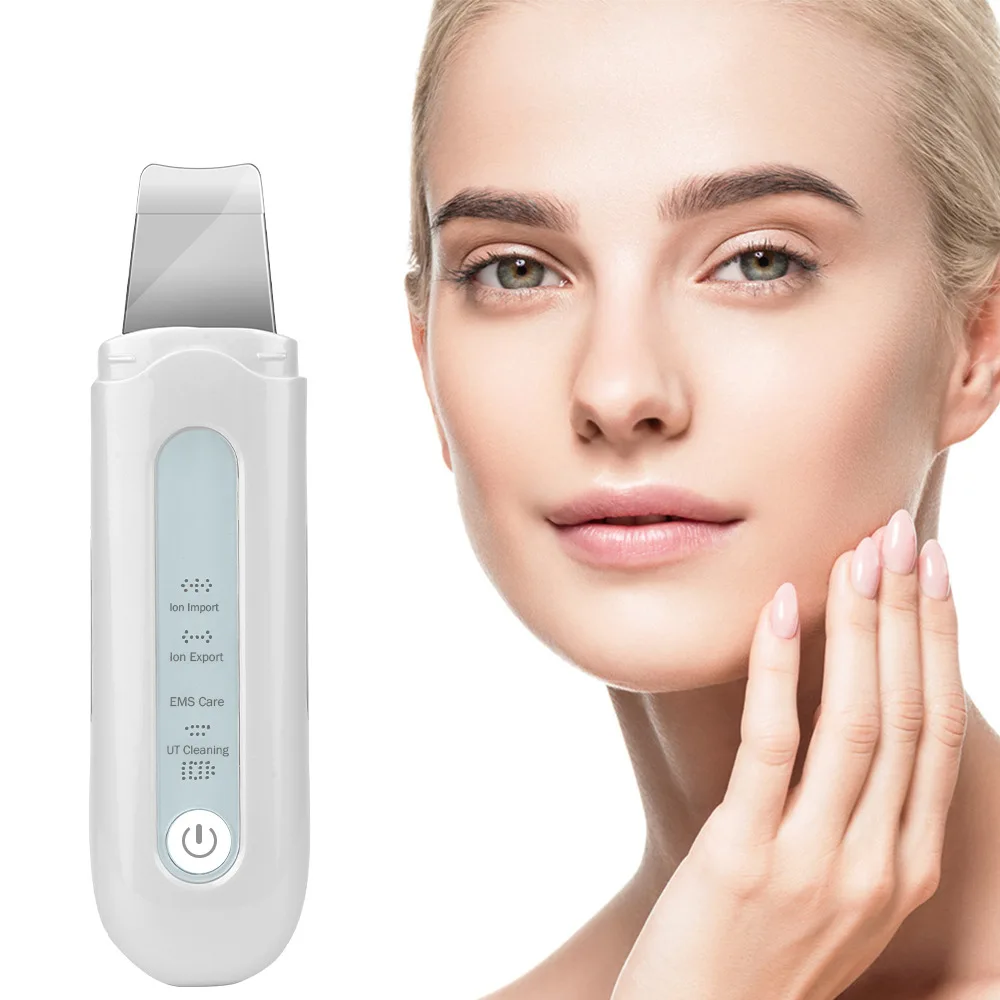 
New design Amazon hot selling Ultrasonic skin scrubber Facial skin scrubber for facial deep cleansing 