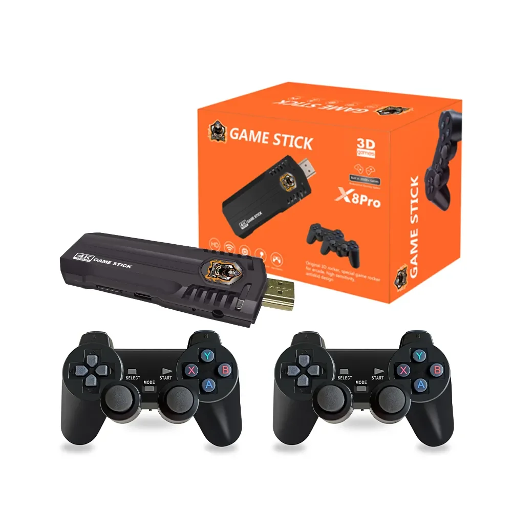 Wholesale Family 4K Video Game Console 2.4G Double Gamepads HD 4K USB  Game Stick Console Retro TV X8 Pro Games Player