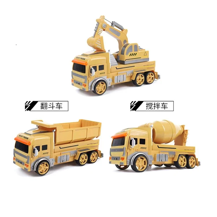 Hand-controlled car truck robot RC drift car transformation with LED lights remote control excavator transformation toys