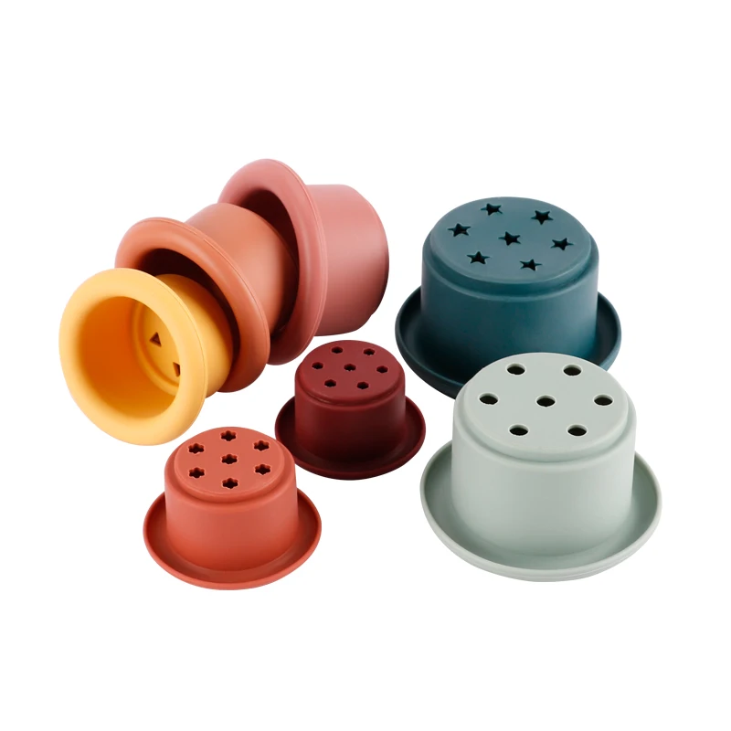 Hot Sale Best Selling Silicone Stacking Toys Silicone Educational Block Baby Toys BPA Free Food Grade Silicone Toys